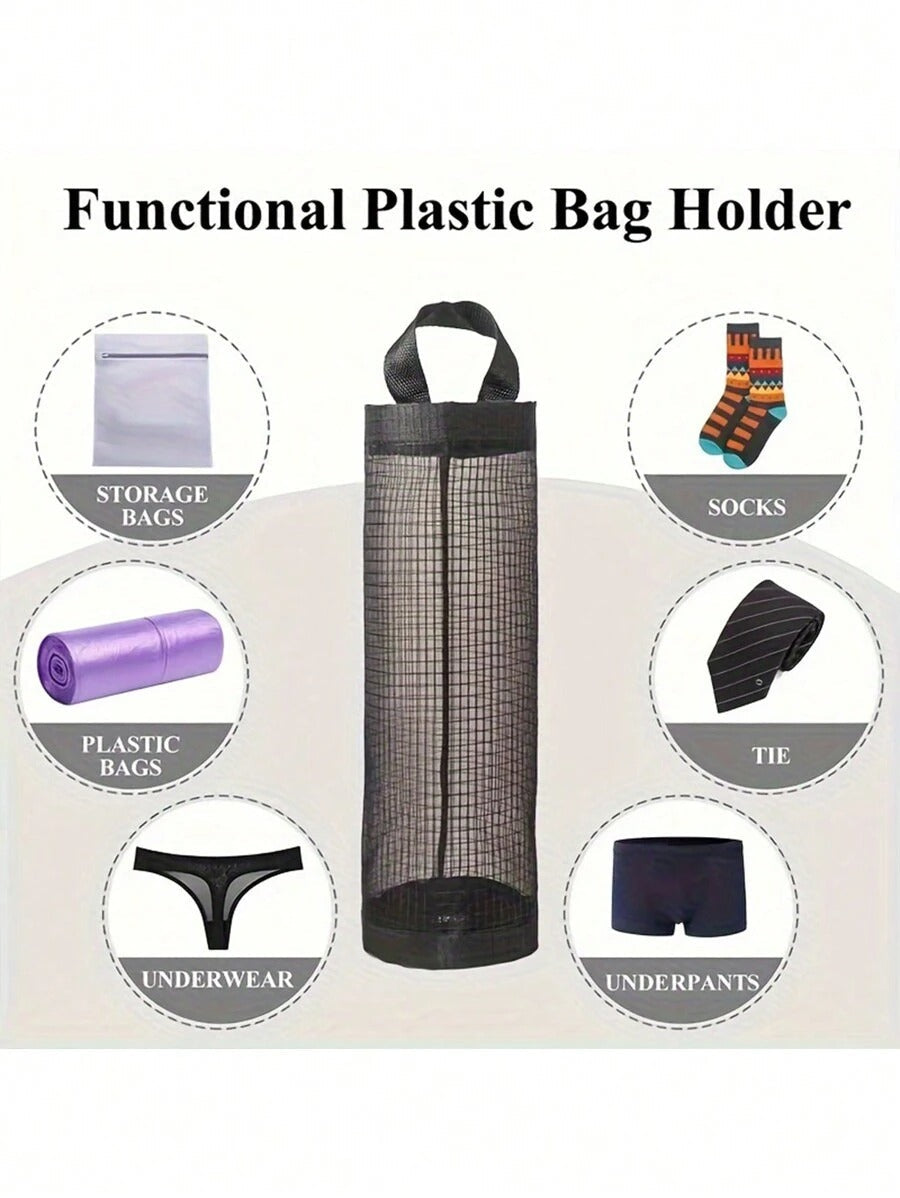 Garbage Bag Wall-Mounted Kitchen Plastic Bag, Finishing Bag Hanging Shopping Bag Storage Mesh Bag, Storage Hanging Bag Home Organization And Storage Supplies Kitchen Accessories,Kitchen Storage Bag Assistant